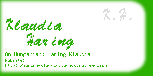 klaudia haring business card